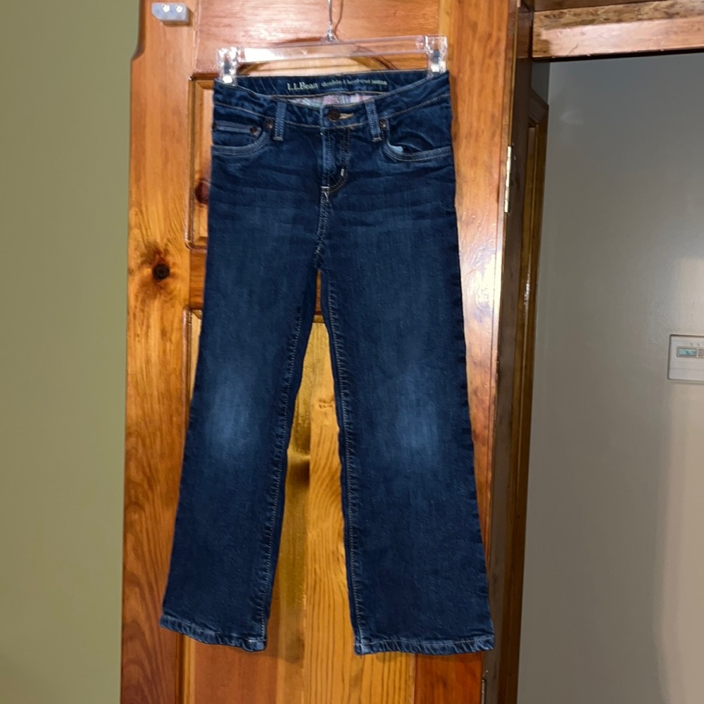 Girls Sz 8 pre-owned boot cut jeans by LL Bean
